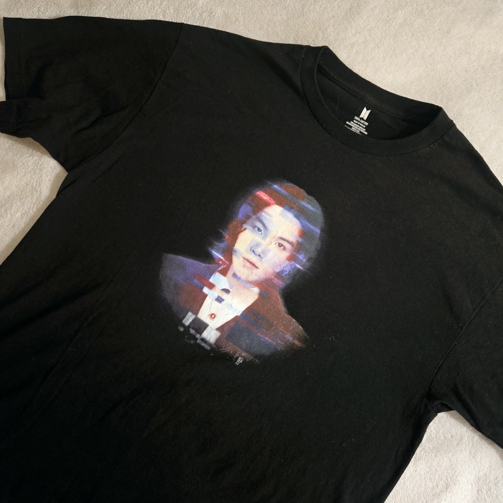 SUGA Agust D Tour D-Day S/S T-Shirt L Official BTS Concert Merch Black Large